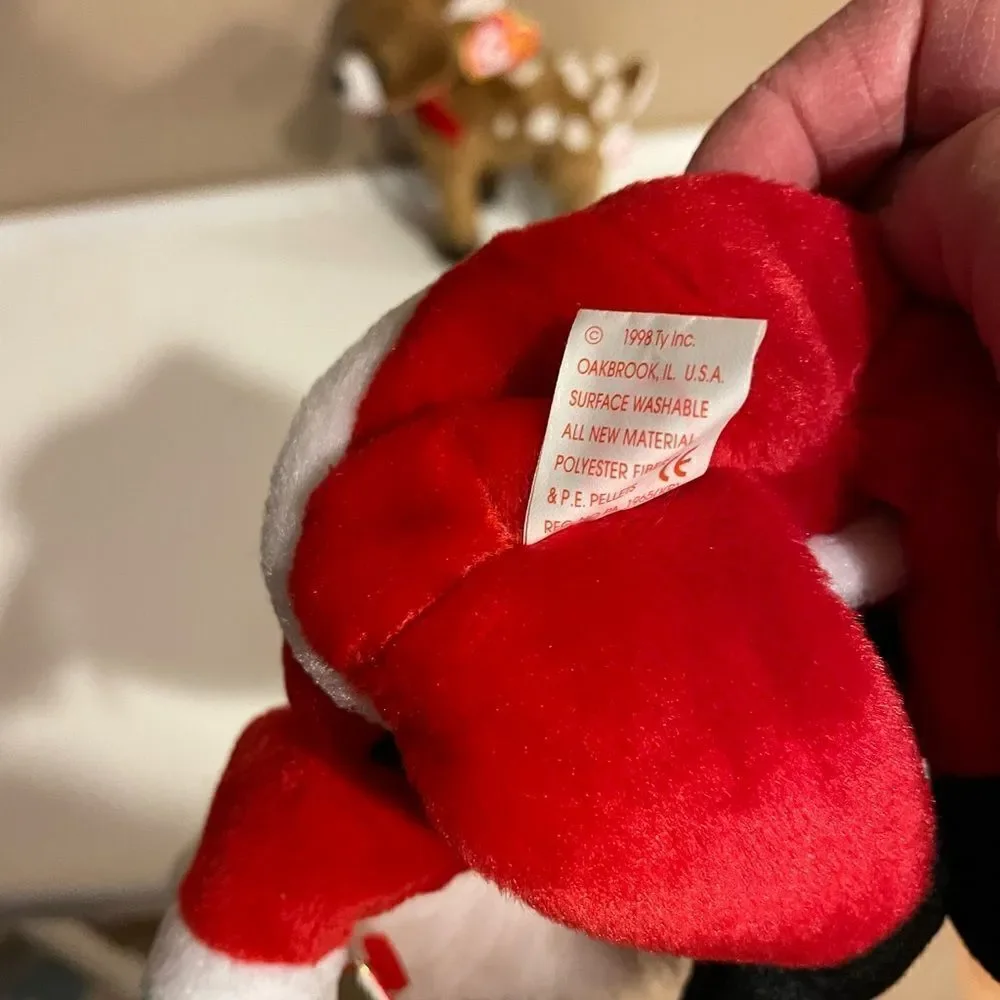 TY Santa and TY Chester The Reindeer